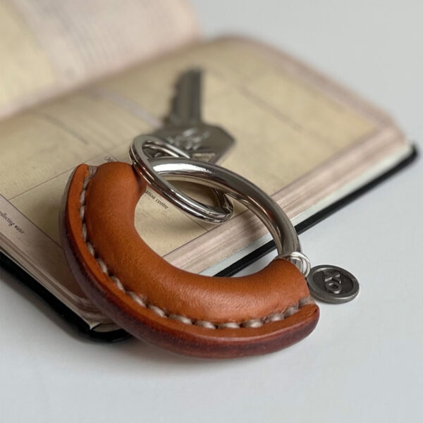 Fjallraven Ovik Key Ring - Leather Cognac